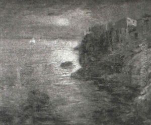 Provincial Village On Rocky Coast by George Randolph Barse Jr.