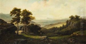Sommernachmittag In Einer Landschaft Des Isergebirges (kopie Nach Einem Gemalde Von Alois Bubak) by Ludvik Bartak