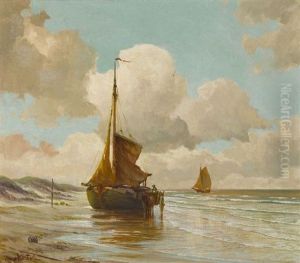 Fischerboot Am Strand by Hans Von Bartels