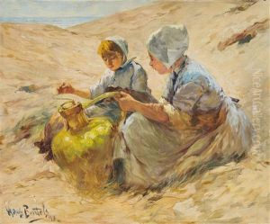 Two Girls In The Sand Dunes by Hans Von Bartels