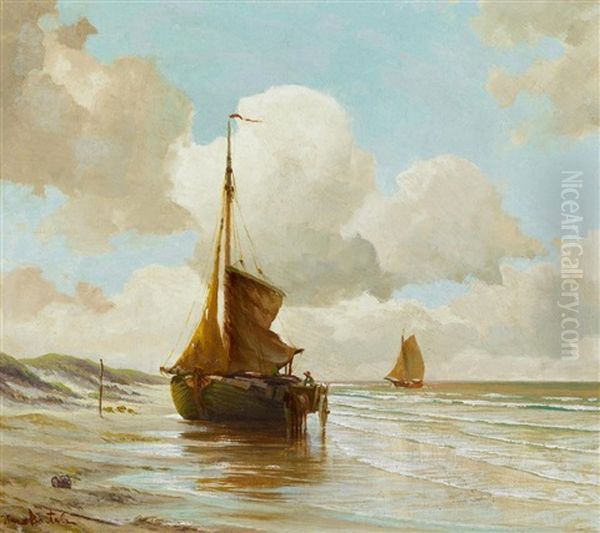 Aufliegende Boote Am Strand - view 1