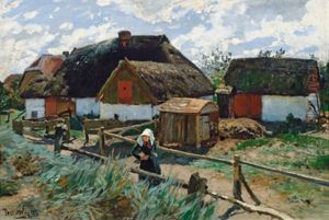 Bauernkaten Im Sonnenschein by Hans Von Bartels