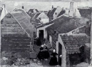 Hauser In Katwijk by Hans Von Bartels