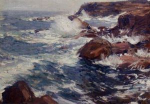 Waves Against The Rocky Coast, Penmarch, Brittany Waves Against The Rocky Coast, Penmarch, Brittany