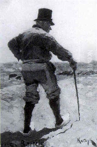 A Man In The Dunes Of Katwijk - view 1