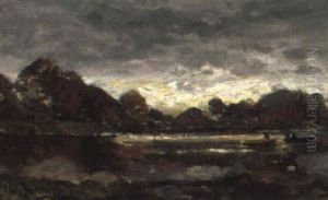 Moorsee Bei Herannahendem Unwetter by Hans Von Bartels