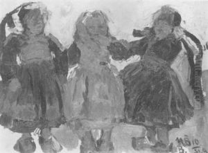 Three Little Girls by Hans Von Bartels