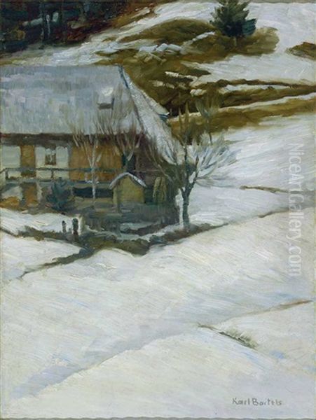 Einsames Bauerngehoft In Verschneiter Schwarzwald-landschaft - view 1
