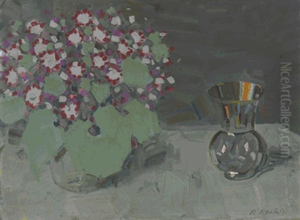 Stilleben Mit Cinerarie Und Glasvase - view 1