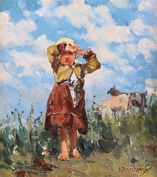 Figura Di Pastorella Con Capretta - view 1