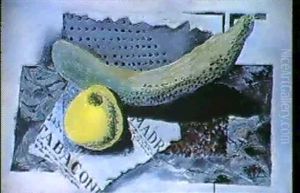 Komposition Med Gurka Och Apple by Amade (Ernst Amadeus) Barth