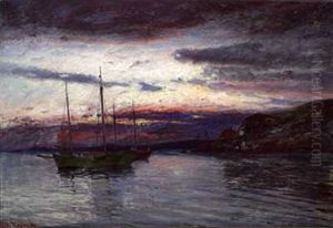 Aften Ved Grundsund by Carl Wilhelm Boeckman Barth