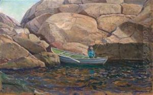 Berggyltefiske Ved Kjerringvik by Carl Wilhelm Boeckman Barth