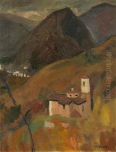 Tessiner Landschaft (monte Bre) by Paul Basilius Barth