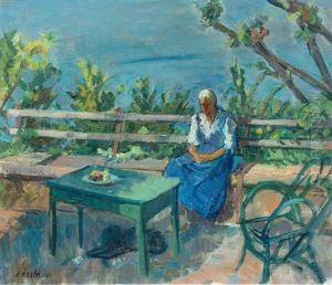 Figur Auf Der Terrasse I Figur Auf Der Terrasse I