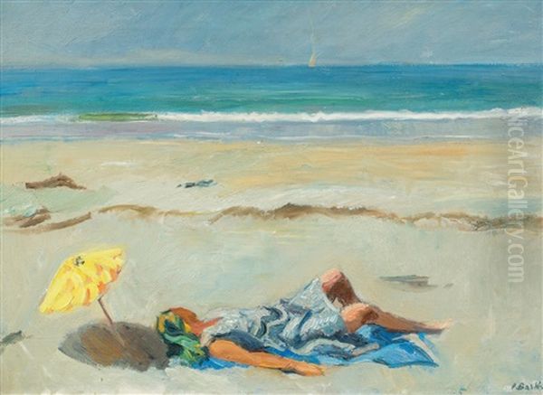 Liegende Am Strand - view 1
