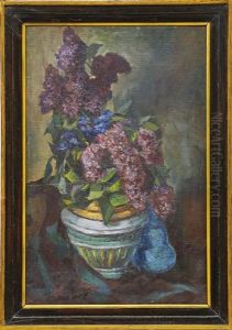 Stillleben Mit Flieder by Paul Basilius Barth