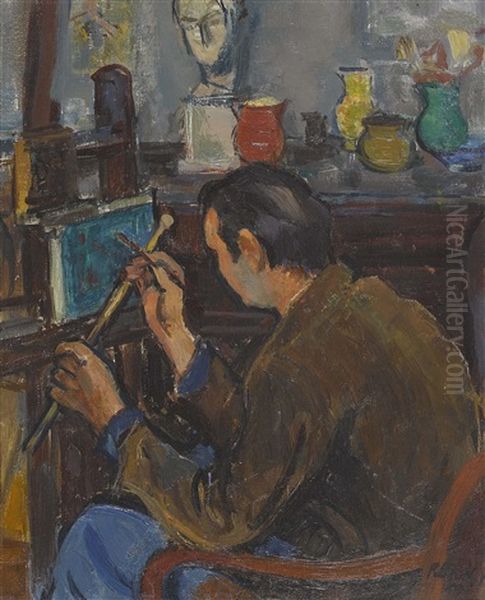 Junger Maler Bei Der Arbeit - view 1