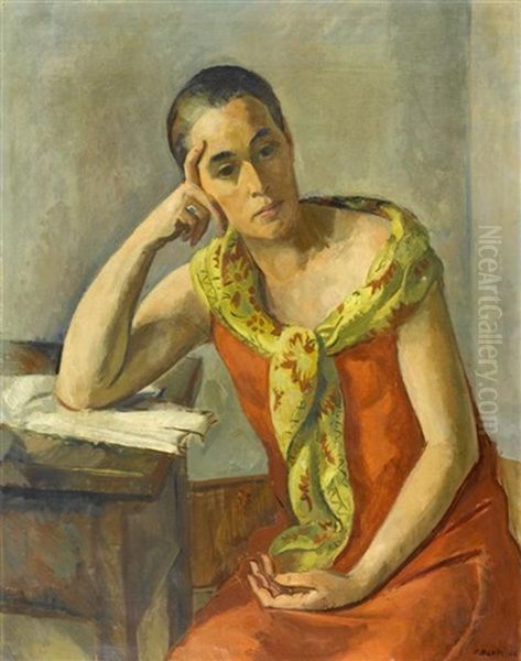 Frau In Rotem Kleid - view 1