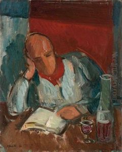 Der Lesende by Paul Basilius Barth