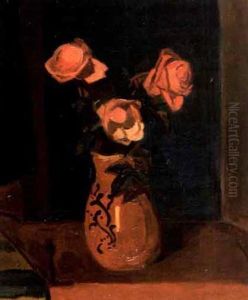 Rosen In Keramikkrug by Paul Basilius Barth