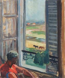 Junger Mann Am Fenster Junger Mann Am Fenster