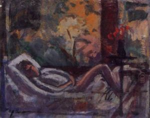 Interieur Mit Liegendem Knaben by Paul Basilius Barth