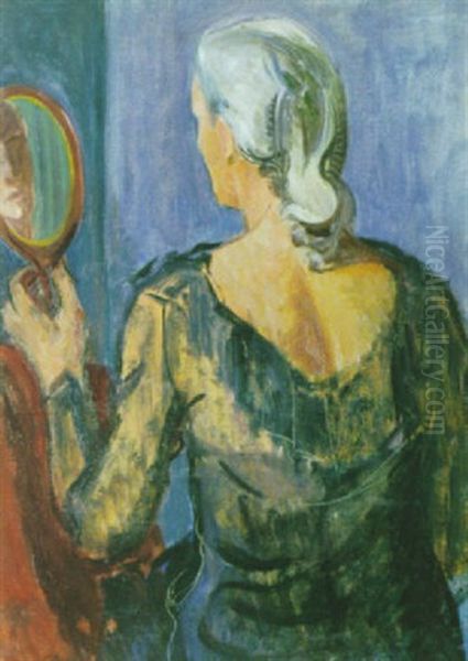 Frau Bei Der Toilette - view 1