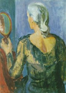 Frau Bei Der Toilette by Paul Basilius Barth