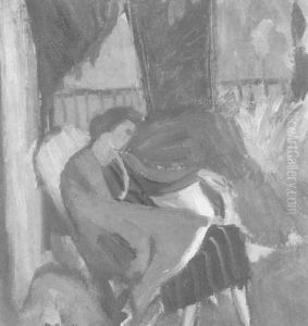 Sitzende Frau Im Garten by Paul Basilius Barth