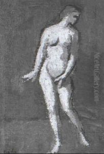 Stehender Frauenakt En Face by Paul Basilius Barth