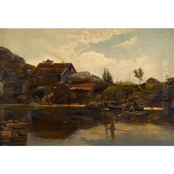 Boating On A Calm Lake - view 1