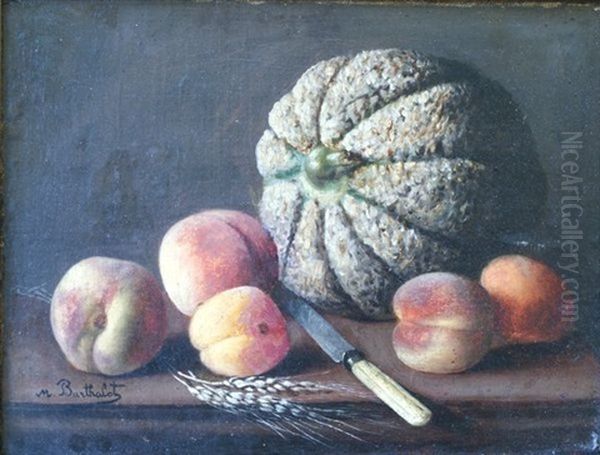 Nature Morte Aux Peches Et Au Melon - view 1