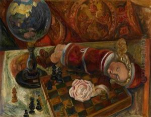 Still Life With A Doll by Victor Barthe