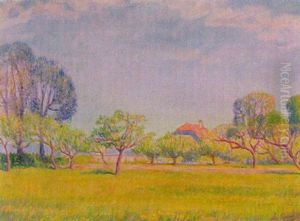 Sommerliche Landschaft Mit Obstbaumen by Louis Rodolphe Bartholdi