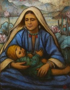 A Mother And Child, Kashmir