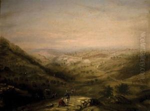 A Camel Train At Jerusalem