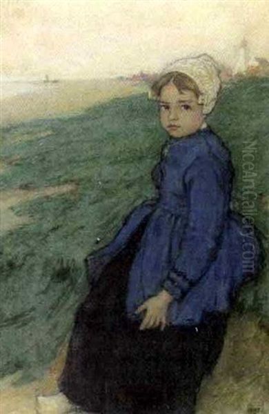 Portrait De Fillette Hollandaise - Madeleine Daye A 6 Ans - view 1