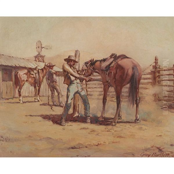 Saddling A Fresh Mount - view 1