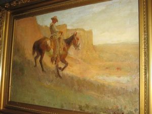 Horse And Rider In A Canyon