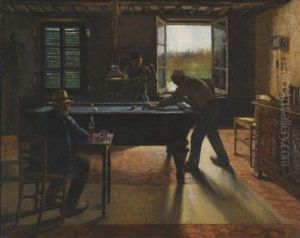 A Game Of Billiards by William H. Bartlett