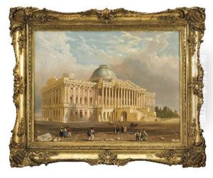The United States Capitol by William H. Bartlett