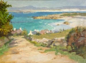 Coastline, Co. Donegal (+ Arranmore, Burtonport, Co. Donegal, Insc; 2 Works) by William H. Bartlett