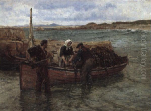 Unloading Wrack For The Crops - view 1