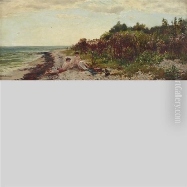 Young Bathers On The Coast - view 1
