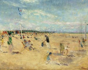 Sur La Plage by Lucien Adrion