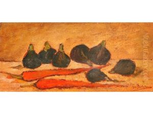 A Still Life Study Of Figs And Carrots A Still Life Study Of Figs And Carrots