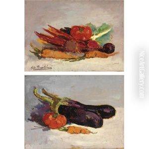 Nature Morte (pair) by Giovanni Bartolena