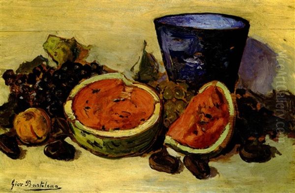 Natura Morta Con Anguria by Giovanni Bartolena