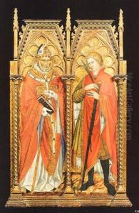 Santo Vescovo E Santo Cavaliere by Taddeo Di Bartolo